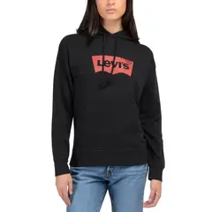 LEVIS - Polerón Mujer Regular Fit con Capucha Negro