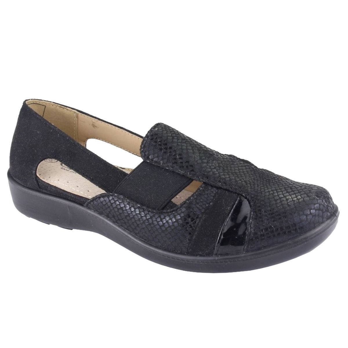 CHALADA - Zapato Mujer Negro Comfort Chalada Deco-5