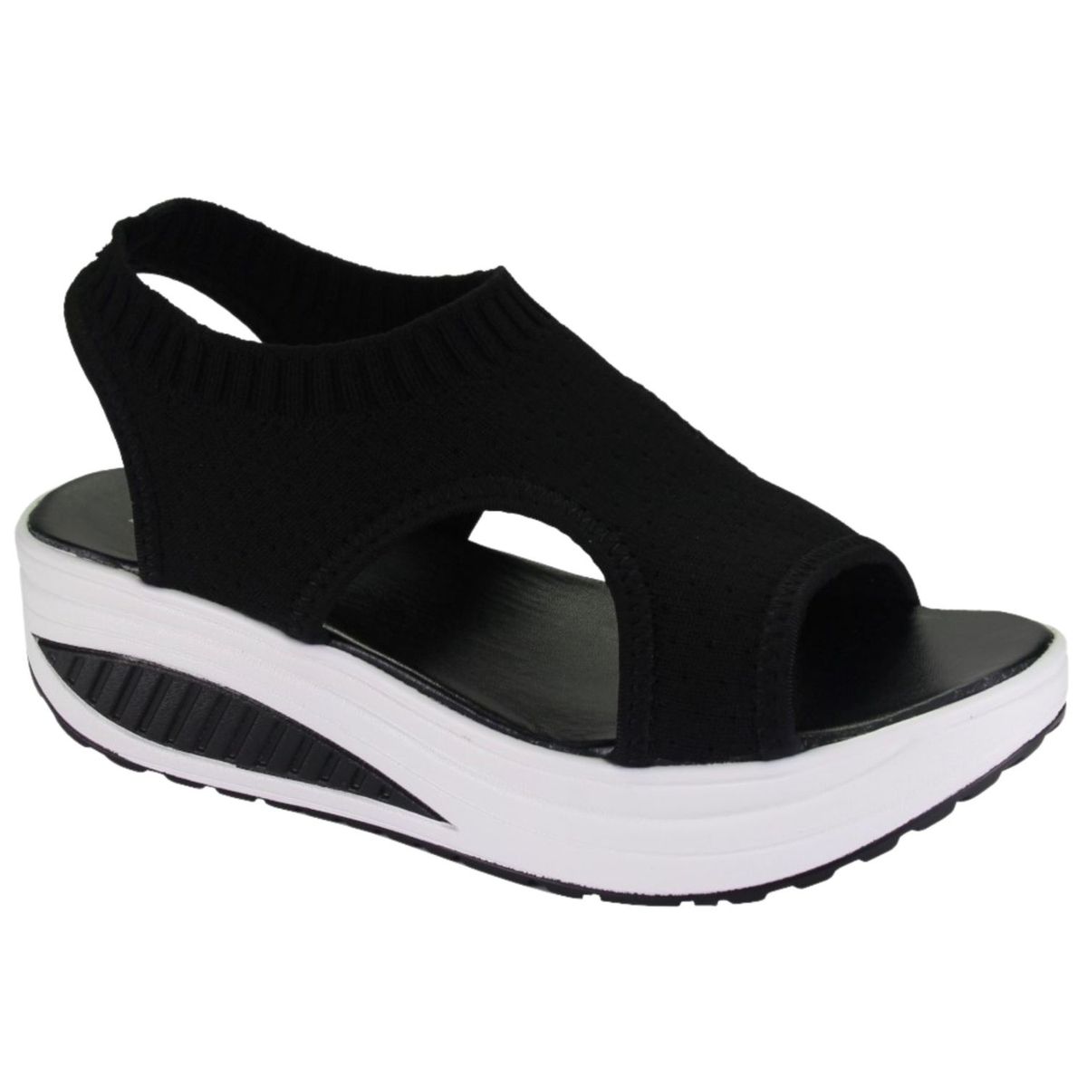 FUNWAY - Sandalia Mujer Negro Plataforma Funway Tija-29