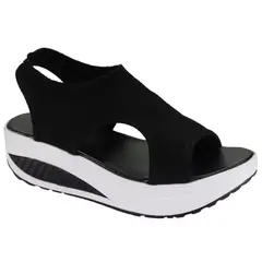 FUNWAY - Sandalia Mujer Negro Plataforma Tija-29
