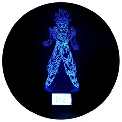 3DILUTION - Lámpara 3d Vegeto DBZ Base Reloj USB