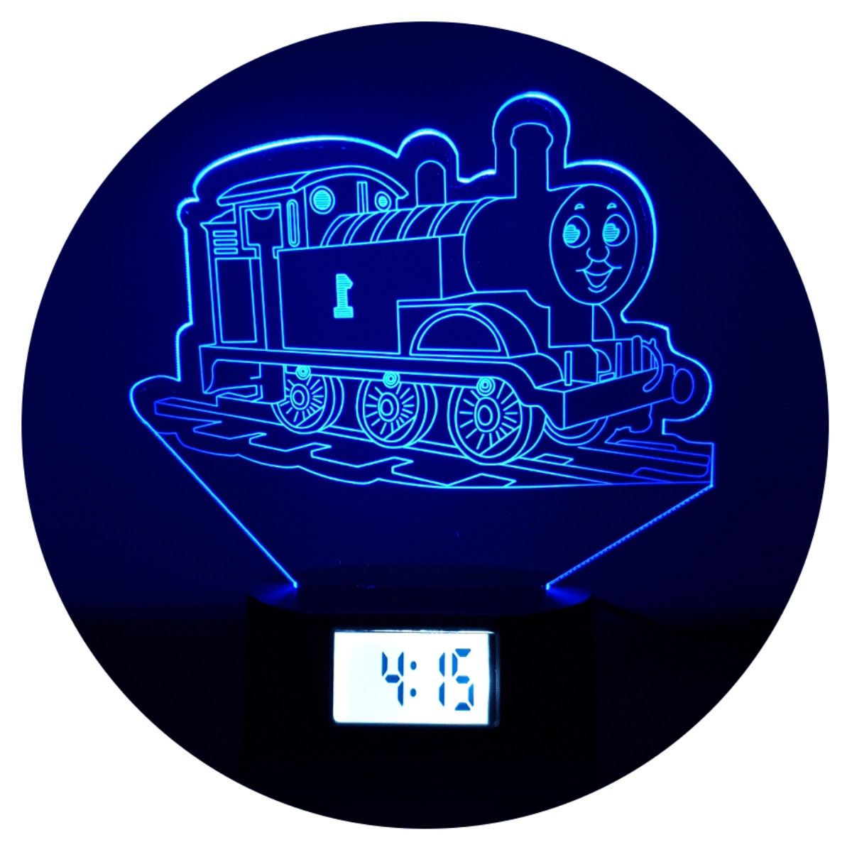 3DILUTION - Lámpara 3d Tomas el Trencito Base Reloj USB