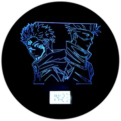 3DILUTION - Lámpara 3d Satoru x Yuji Jujutsu Kaisen Base Reloj USB