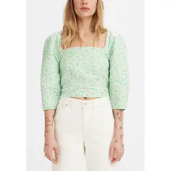 LEVIS - Camisa Mujer Estampada Verde