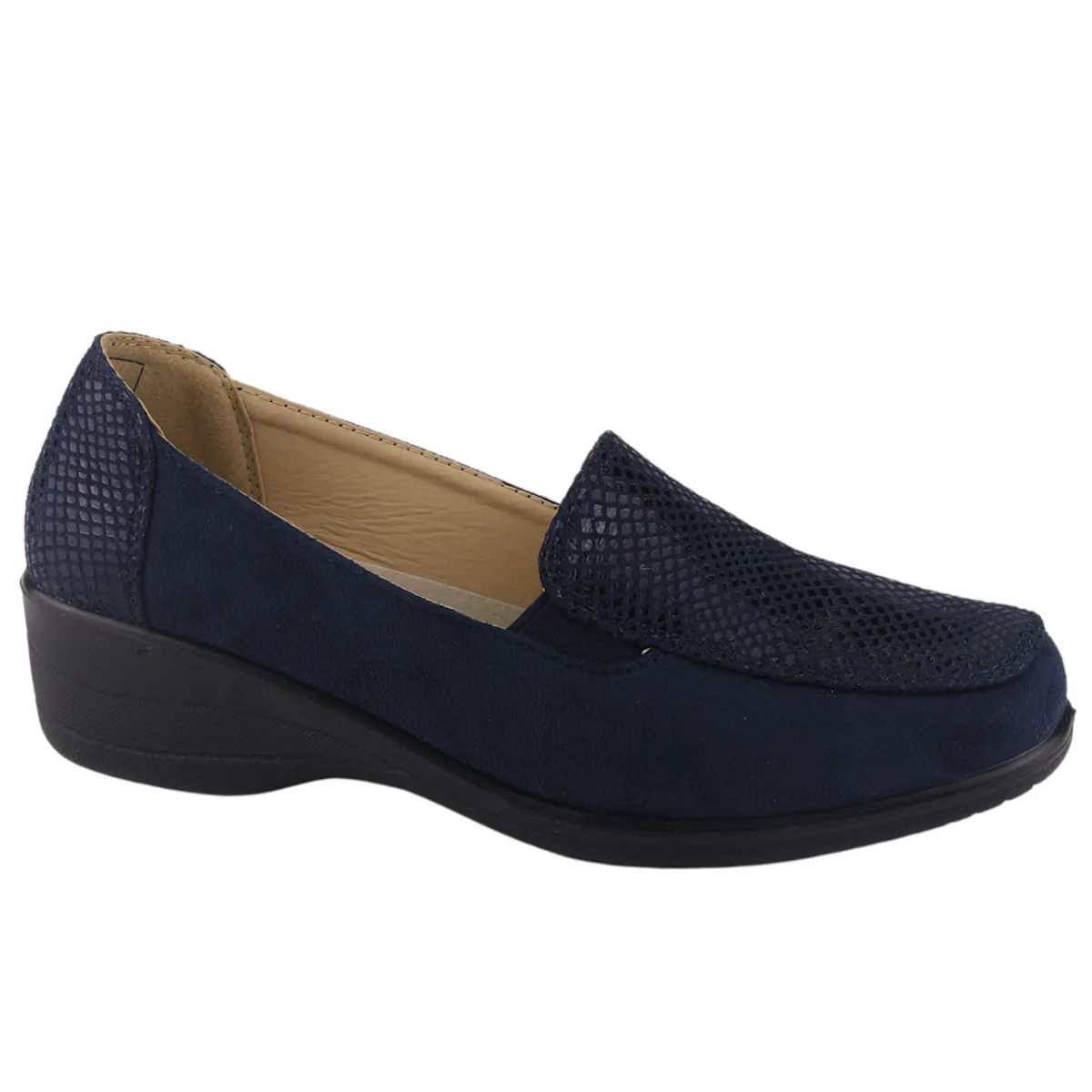 CHALADA - Mocasin Mujer Azul Marino Comfort Chalada Oscar-1