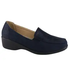 CHALADA - Mocasin Mujer Azul Marino Comfort Oscar-1