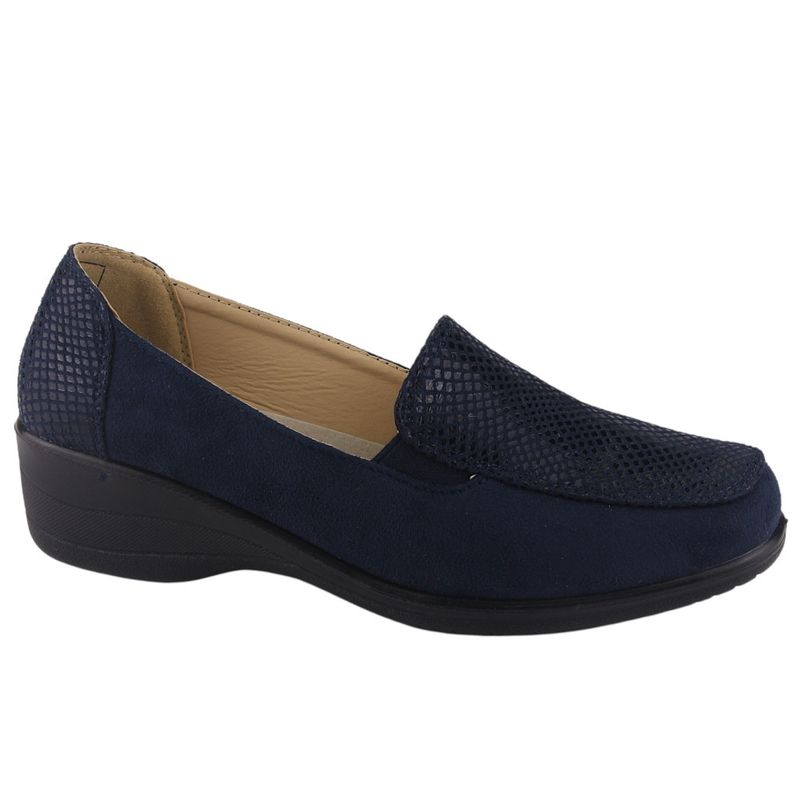 CHALADA - Mocasin Mujer Azul Marino Comfort Chalada Oscar-1