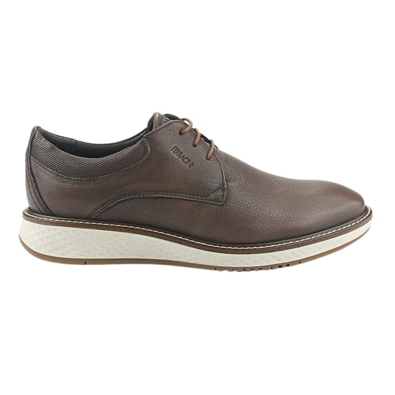 Zapato Hombre Cuero Café Oscuro 3301-586