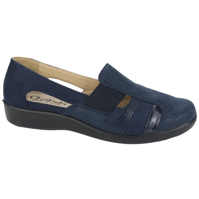 CHALADA - Zapato Mujer Azul Marino Comfort Chalada Deco-5