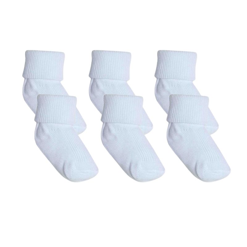 POMPON PIMA - Calcetines Clásicos bebé - 3Pack Blanco - Algodón - Pompon Pima