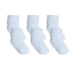 POMPON PIMA - Calcetines Clásicos bebé - 3Pack Blanco - Algodón -
