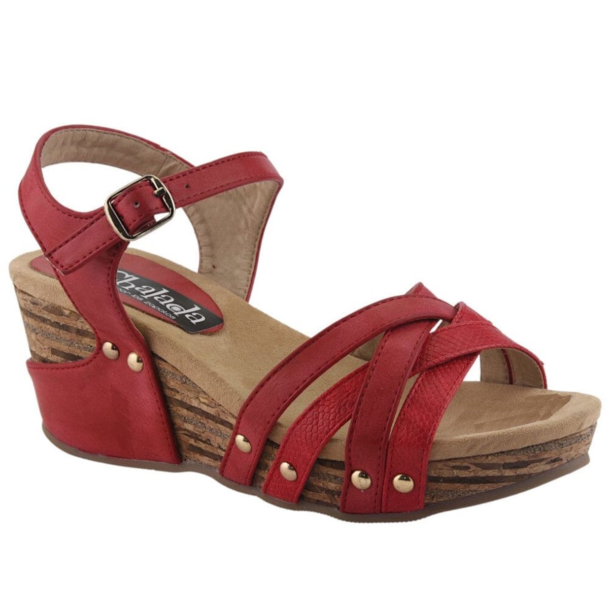 CHALADA - Sandalia Mujer Rojo Plataforma Chalada Pasco-25