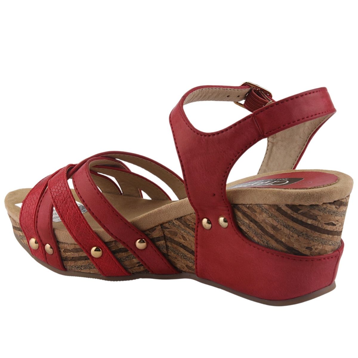 CHALADA - Sandalia Mujer Rojo Plataforma Chalada Pasco-25