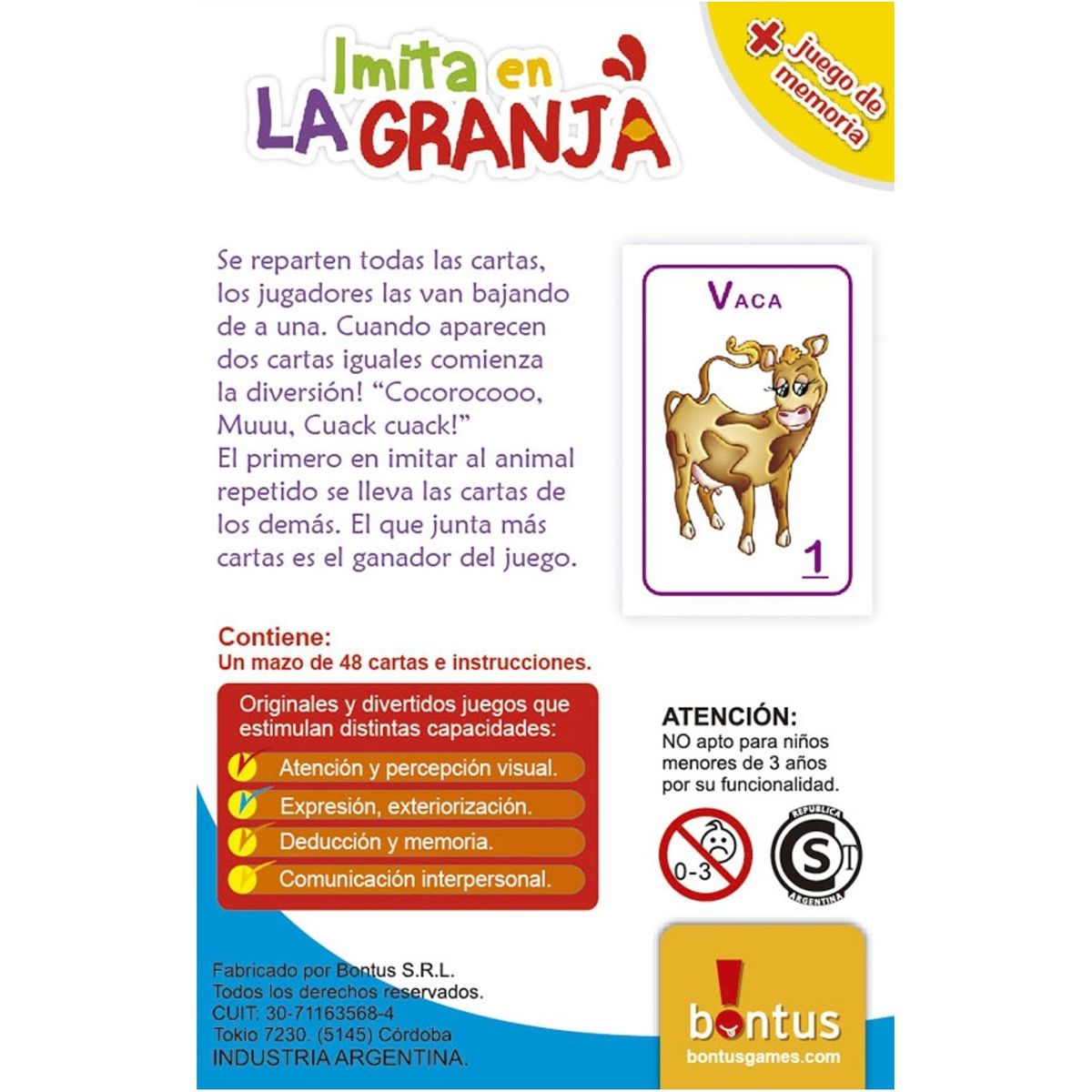 GENERICO - Imita en la granja - Juego de cartas