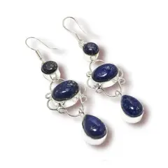 JOYAS MISTIKA - Aros lapislázuli 3 cuerpos
