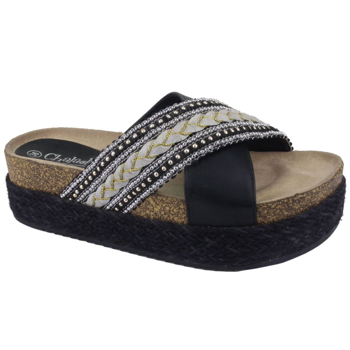 CHALADA - Sandalia Mujer Negro Moda Chalada Stork-5