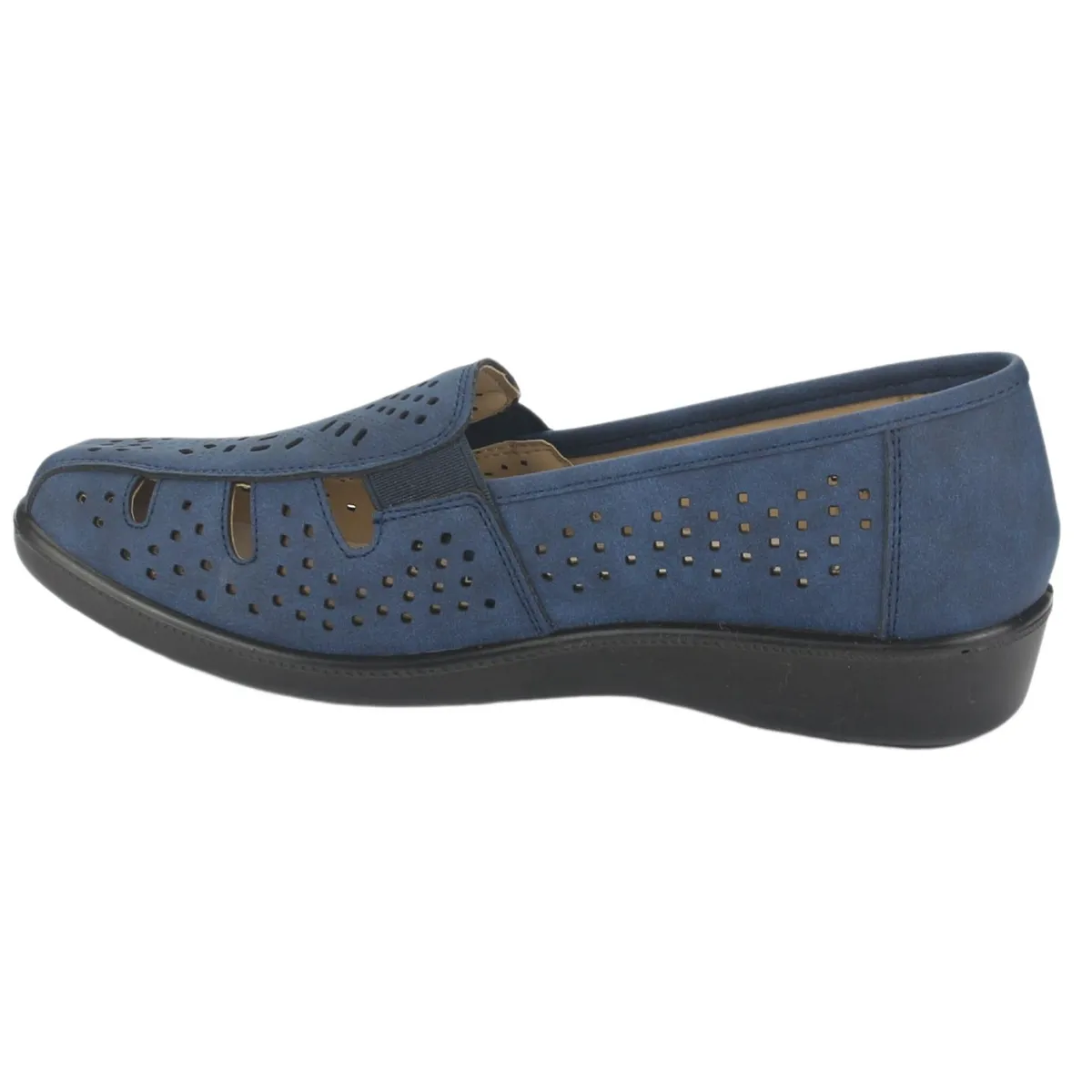 CHALADA - Mocasin Mujer Azul Comfort Chalada Deco-1
