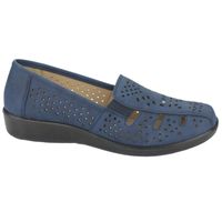 Mocasin Mujer Azul Comfort Deco-1