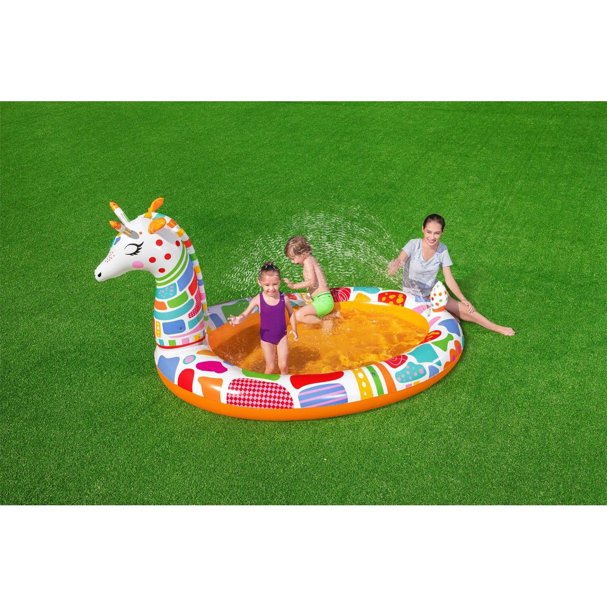 BESTWAY - Piscina Inflable Jirafa 2.66M X 1.57M X 1.27M