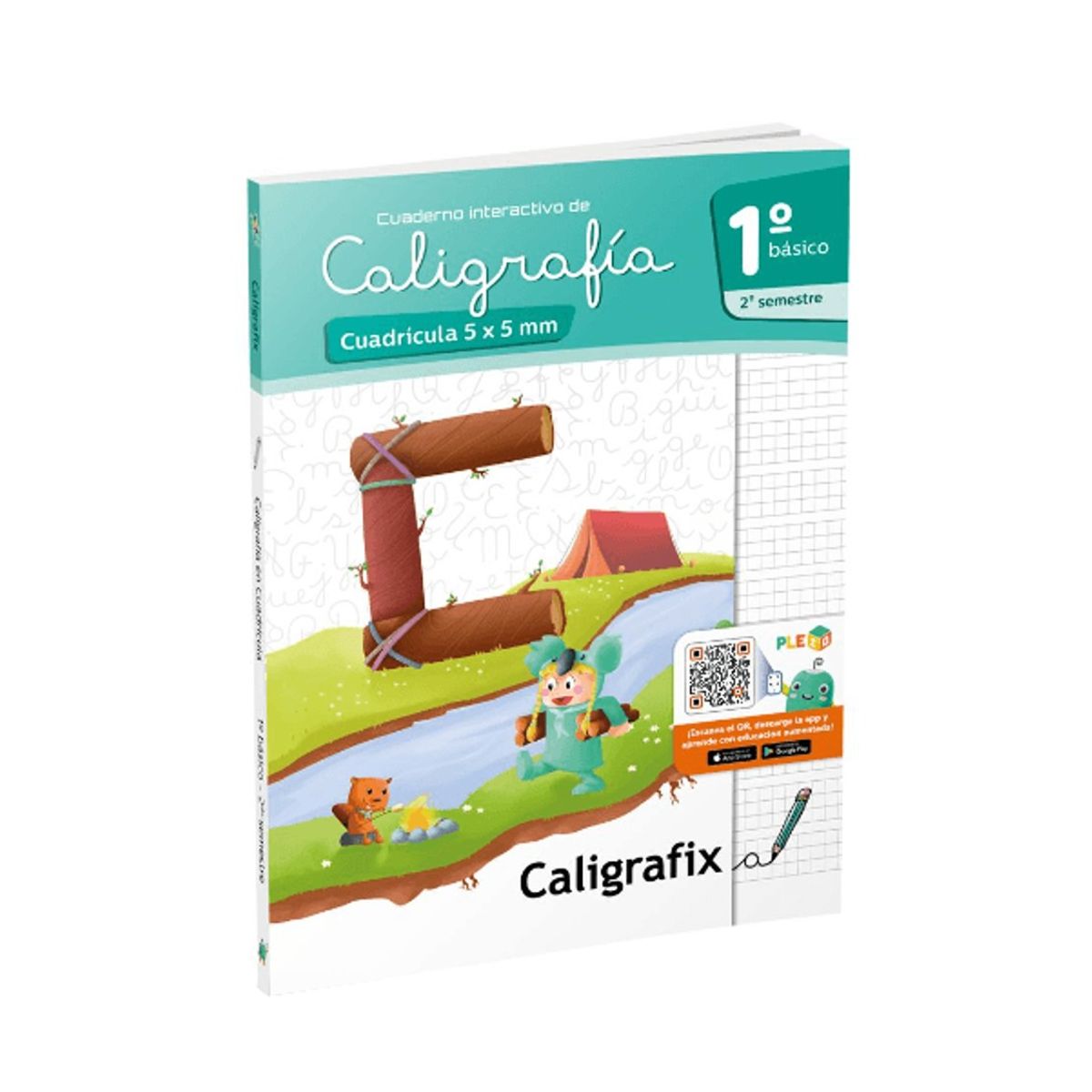 CALIGRAFIX - Cuaderno de caligrafía 5x5mm 1° Básico II semestre