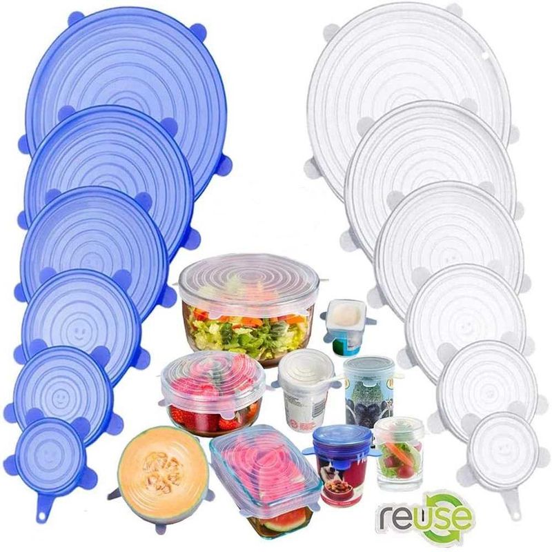 UNIVERSAL - Fundas de silicona ajustables 6 unidades