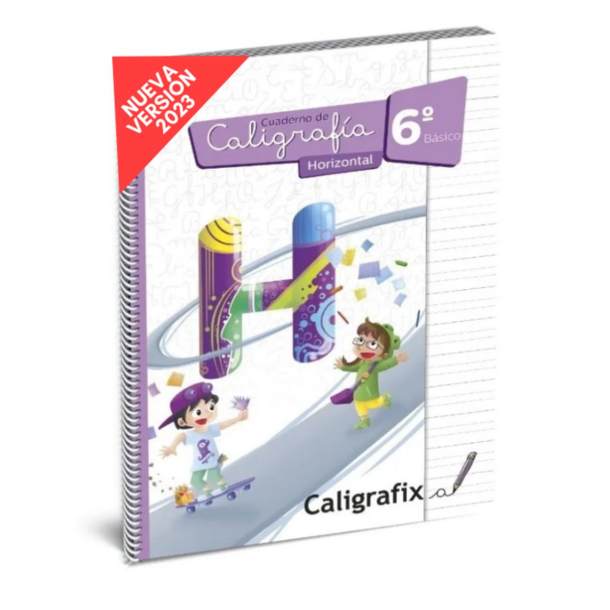 CALIGRAFIX - Cuaderno de caligrafía Horizontal 6° Básico