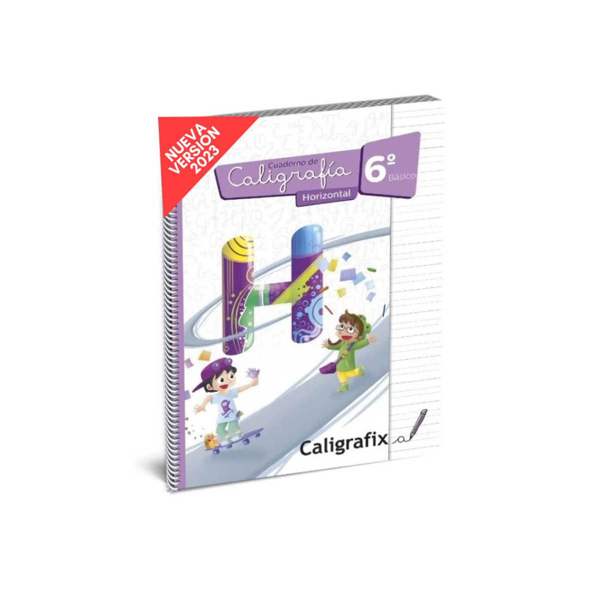 CALIGRAFIX - Cuaderno de caligrafía Horizontal 6° Básico
