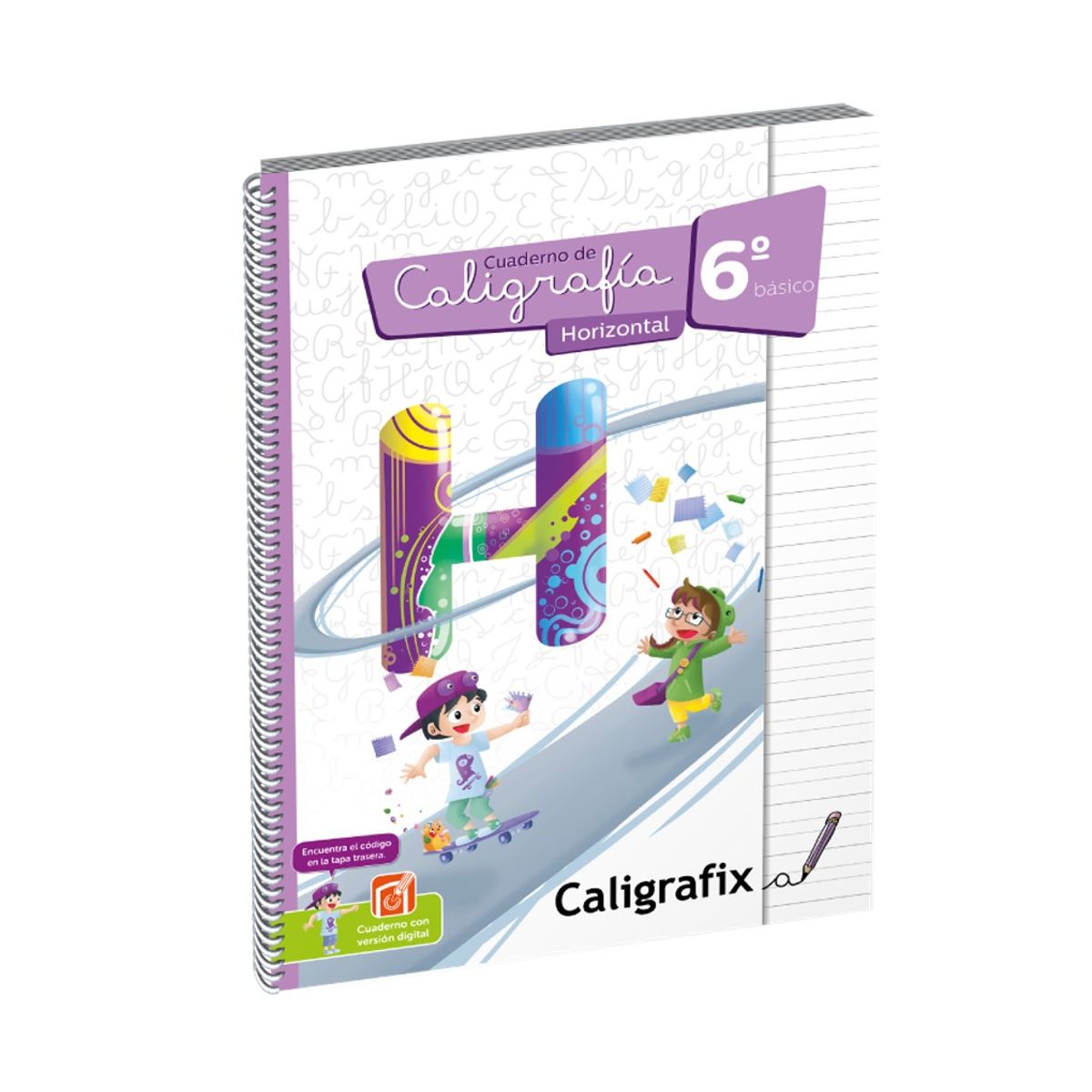 CALIGRAFIX - Cuaderno de caligrafía Horizontal 6° Básico