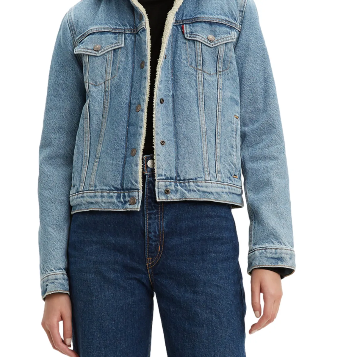 LEVIS - Chaqueta Mujer Regular Fit Sherpa Azul Levis