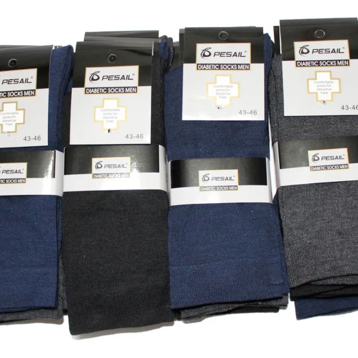 GARSIL - Calcetines De Algodon Sin Costuras Hombre - Pie Diabeticos - Docena