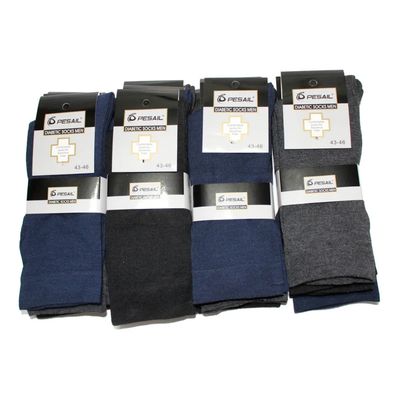 Imagen 2 del producto Calcetines De Algodon Sin Costuras Hombre - Pie Diabeticos - Docena