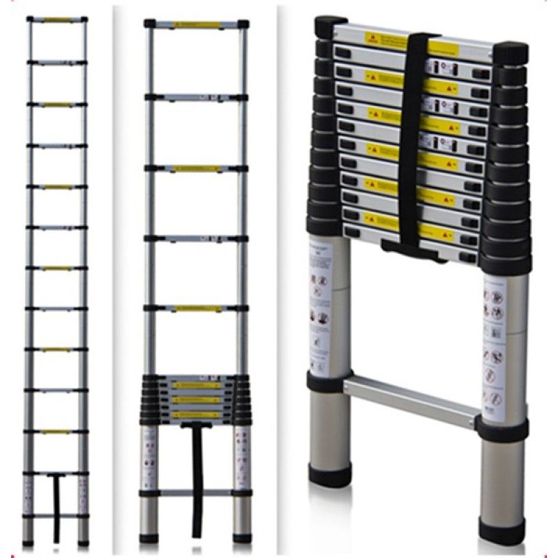 COOFIX - Escalera de aluminio Telescópica Simple De 4.10 M