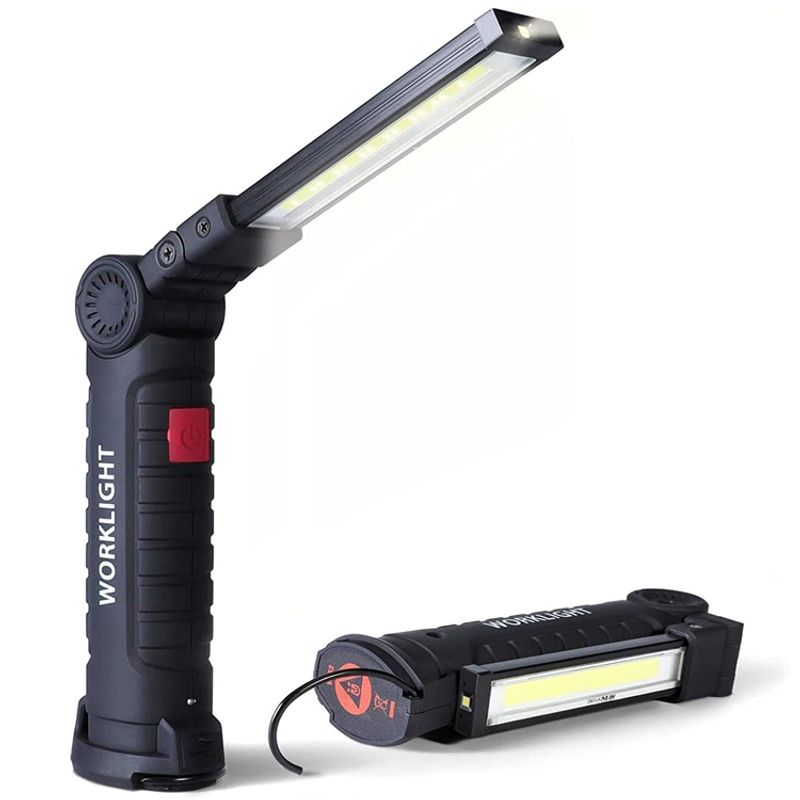 DM - Linterna trabajo led recargable magnética luz blanca y roja