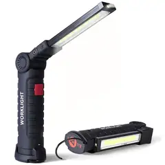 DM - Linterna trabajo led recargable magnética luz blanca y roja