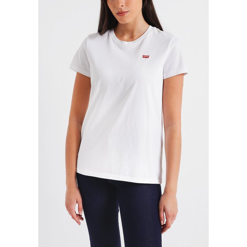 LEVIS - Polera Mujer Regular Fit Lisa Blanco Levis