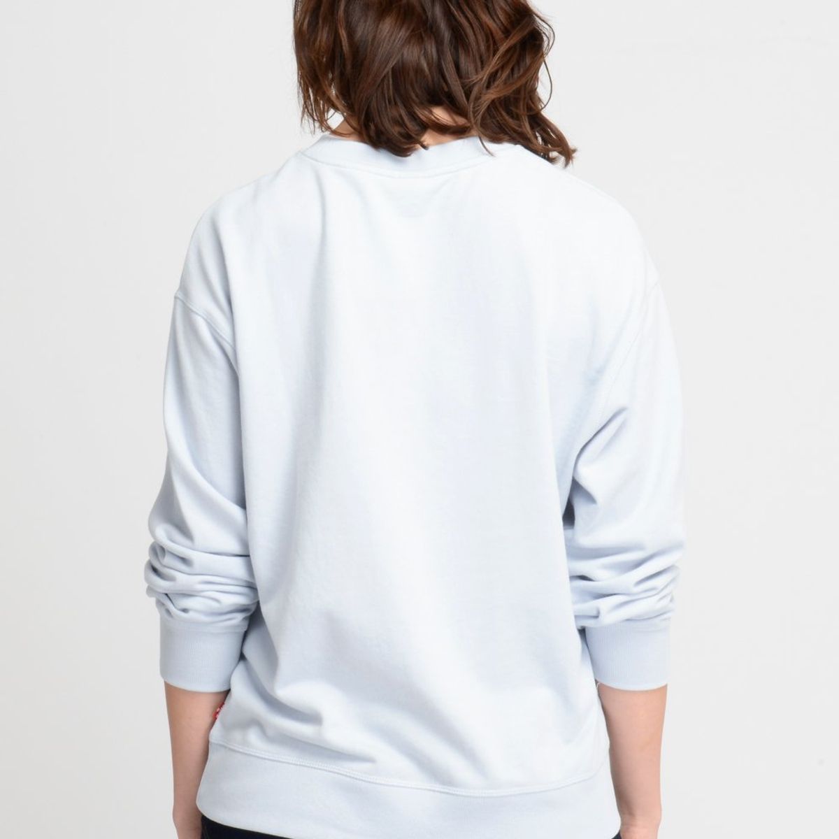 LEVIS - Polerón Mujer Liso con Logo Celeste Levis