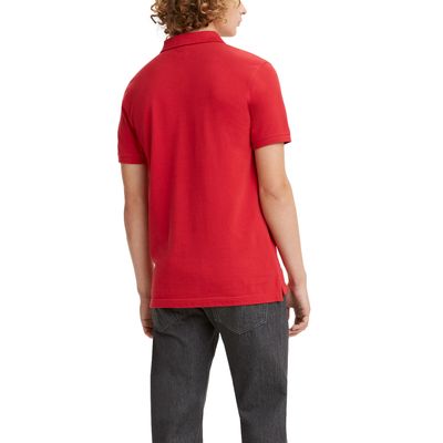 Imagen 2 del producto Polera Hombre Regular Fit Lisa con Logo Rojo