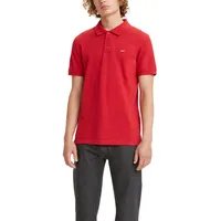 Polera Hombre Regular Fit Lisa con Logo Rojo