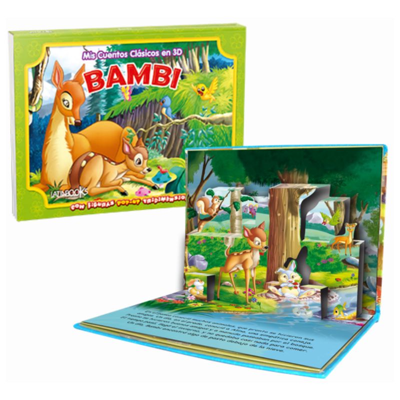 LATINBOOKS - Mis cuentos clásicos en 3D - Bambi (POP UP) LATINBOOKS
