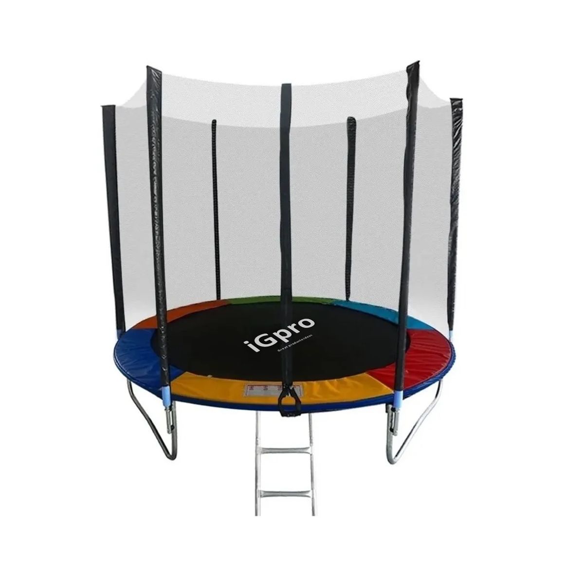 IGPRO - Cama Elastica IGpro con Malla y Escalera 2,44 mt 8FT IGPRO