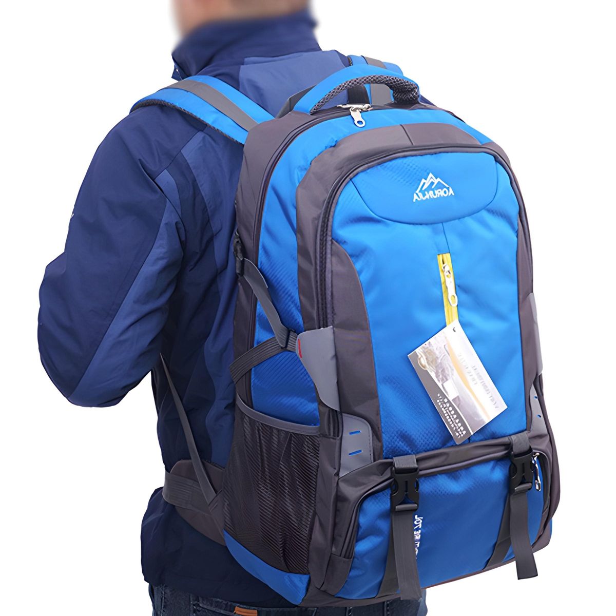 CRUSEC - Mochila Deportiva 65 Litros Unisex Trekkinng Outdoor - Azul