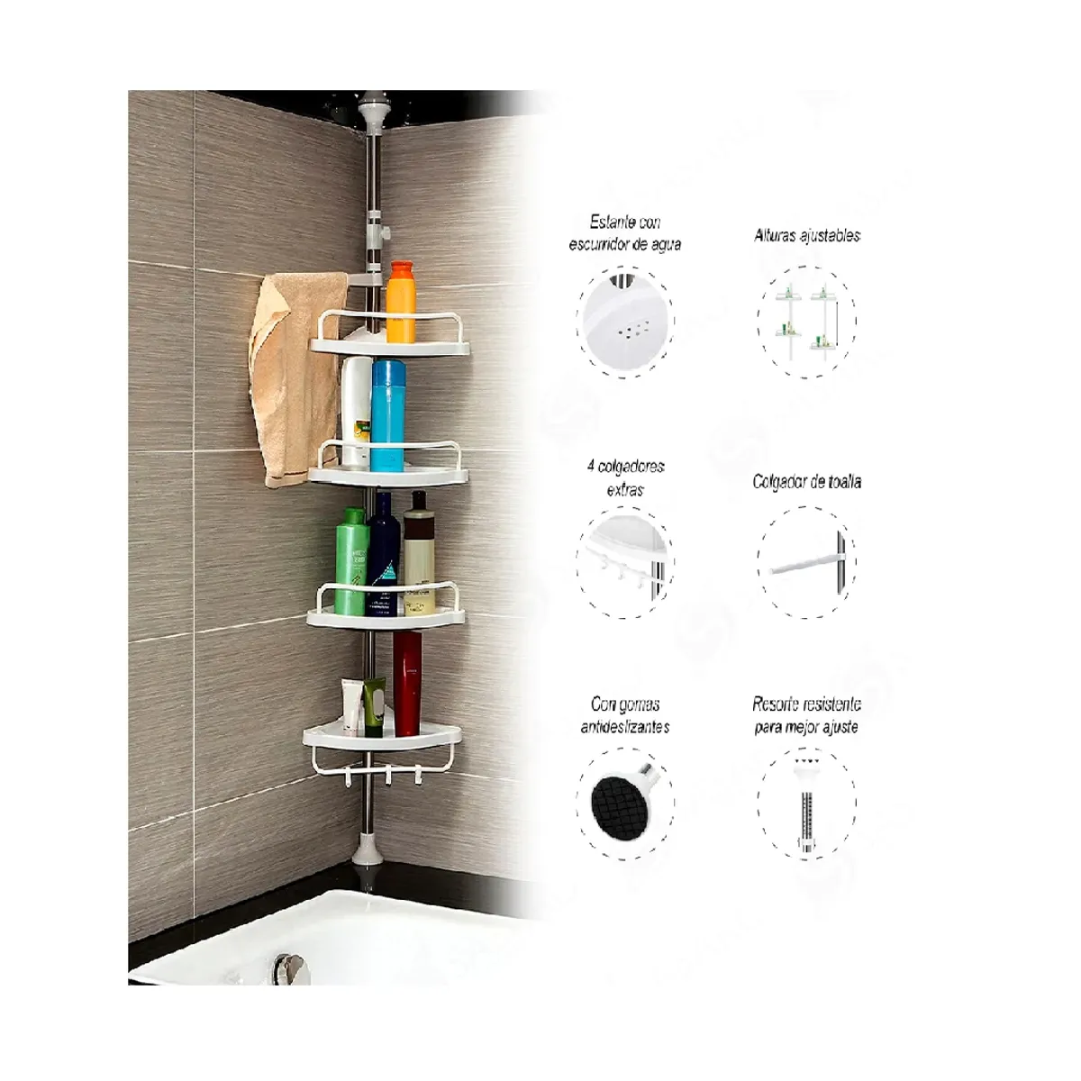 UNIVERSAL - Organizador esquinero para ducha