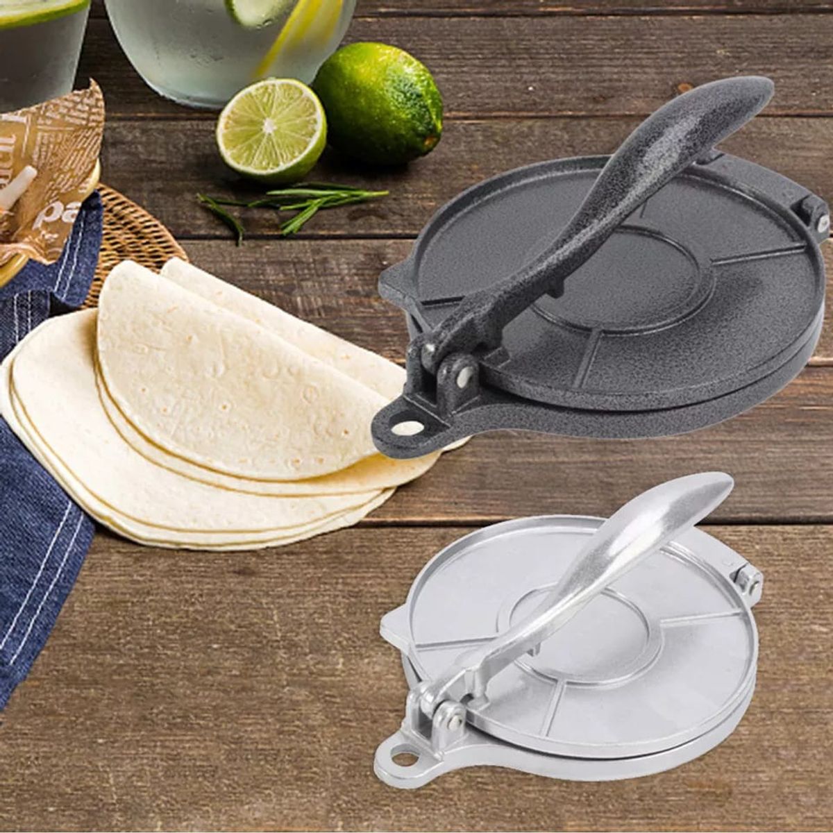 GENERICO - PRENSA PARA TORTILLAS DE MAIZ ACERO INOXIDABLE