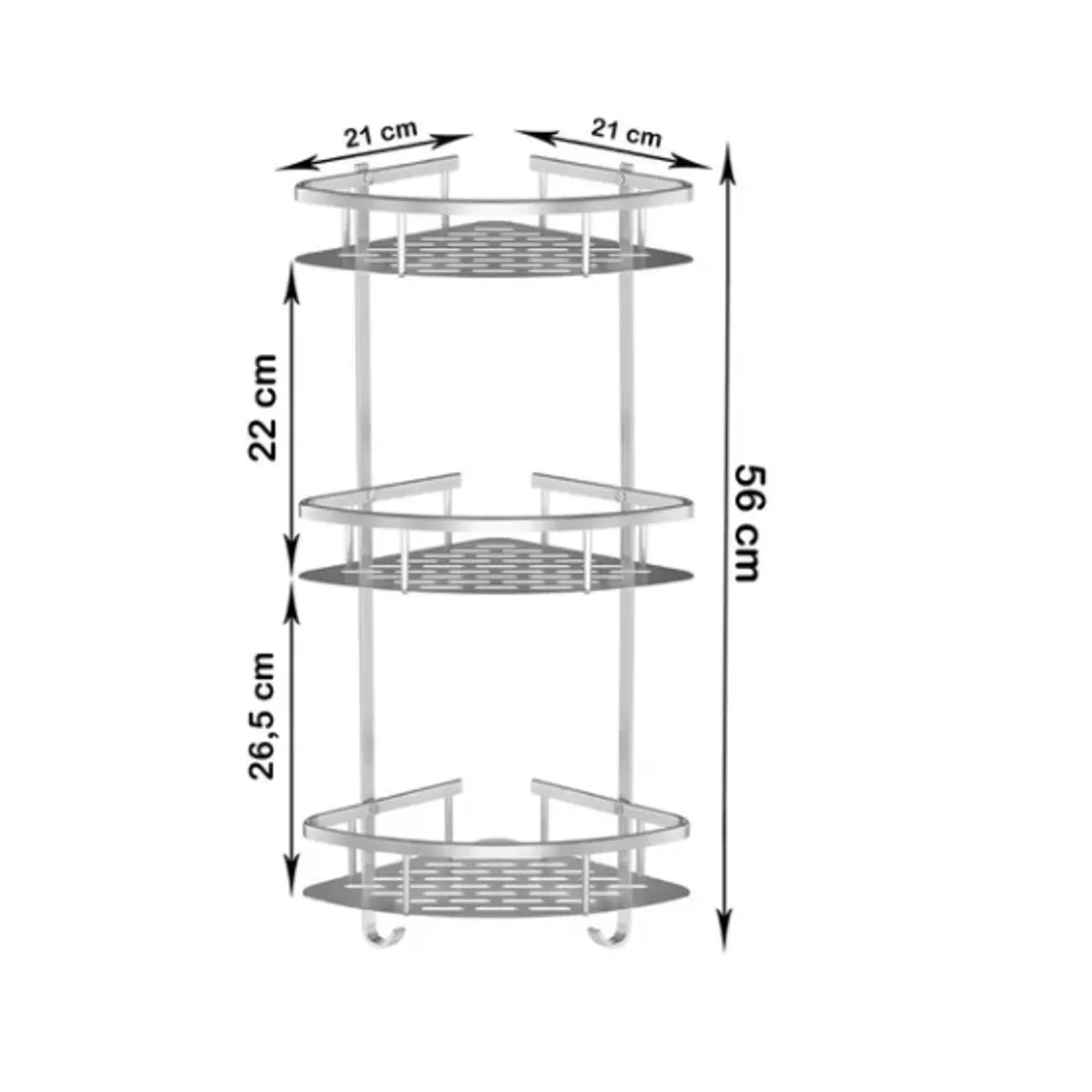 ESHOPANGIE - Organizador Para Ducha Estante Esquinero 3 Niveles Multiuso