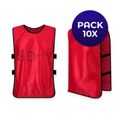 SDFIT - Pack 10x Petos Deportivos Color Rojo