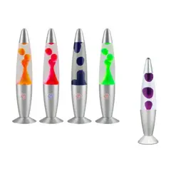 GENERICO - Lampara Lava Luz Led Decoración 41 Cm Morado