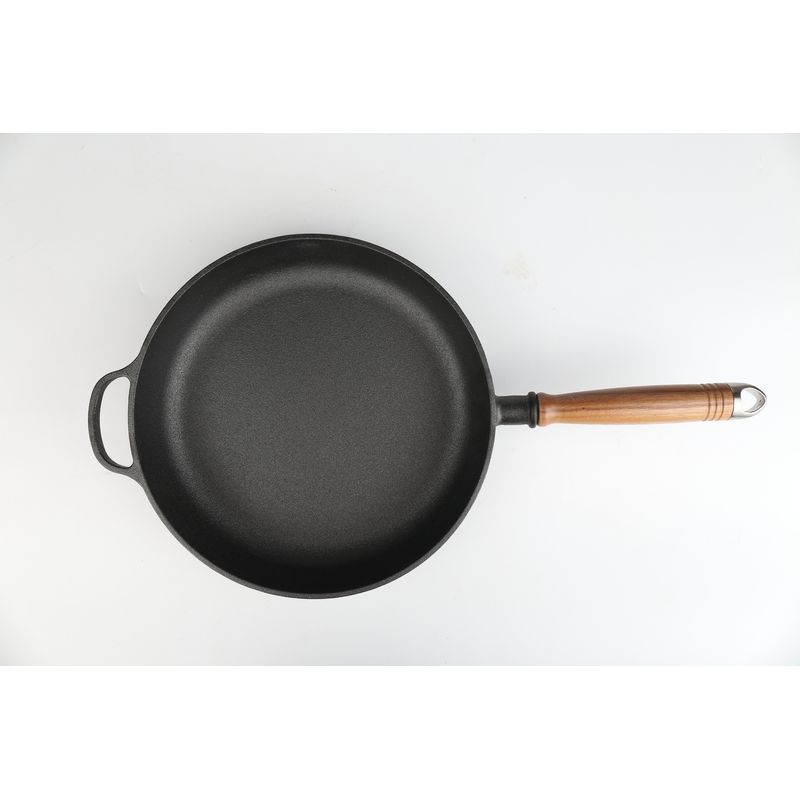 KITCHEN PLUS - Sarten de hierro fundido y mango de madera desmontable Kitchen Plus