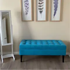 GENERICO - Banqueta Baúl Portofino Color Turquesa