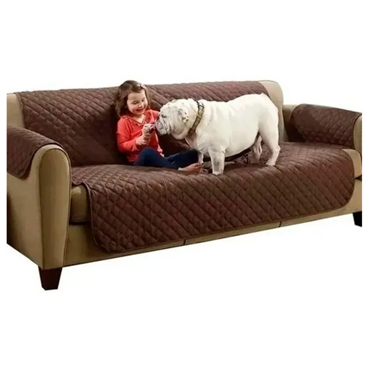 GENERICO - Funda Cobertor Reversible De Sofa 3 Cuerpos