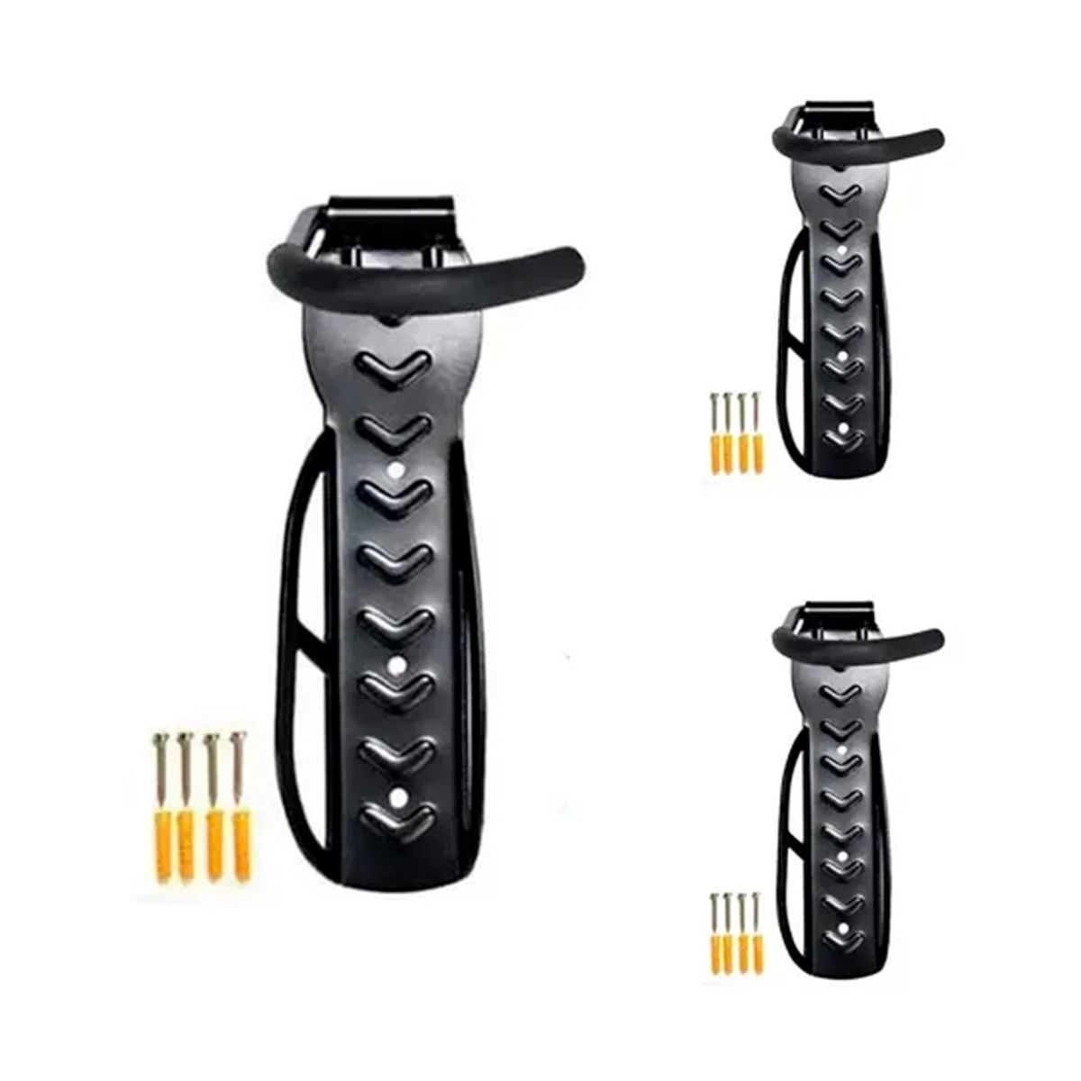 GENERICO - Set 3 Ganchos Para Bicicletas Soporte Muro